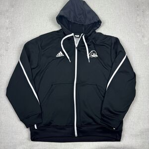 Adidas Delaware Fightin' Blue Hens Team Issued Hoodie Mens Large Black Full Zip